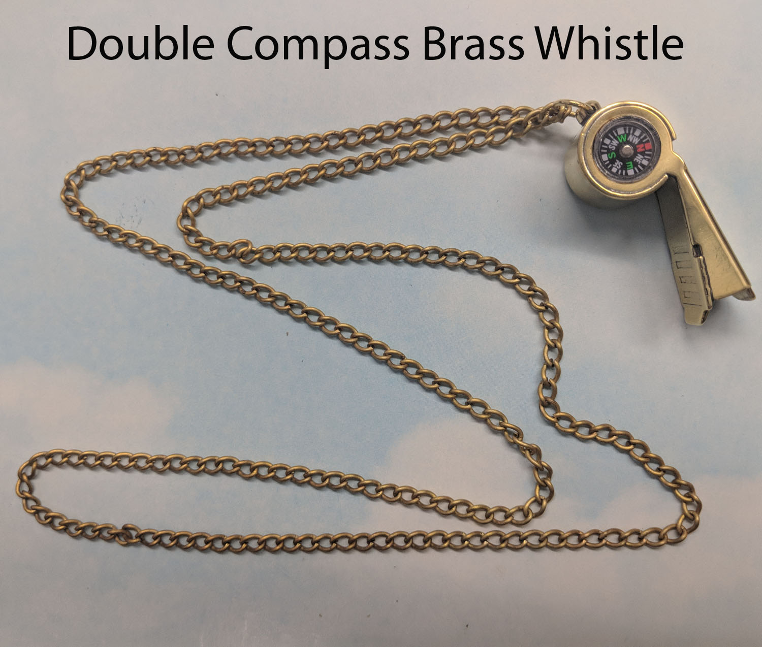 Brass Nautical WhistleKey Chain in Gift Box 1