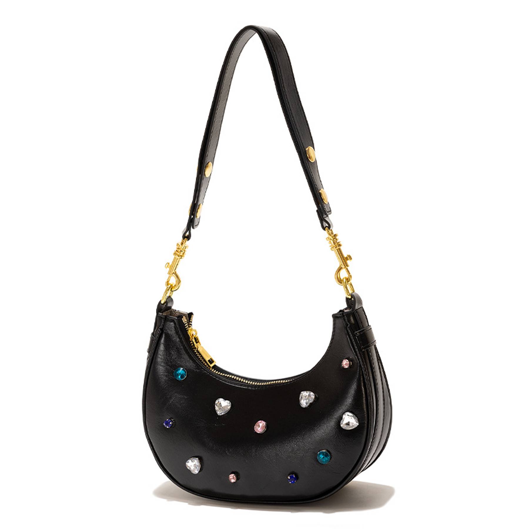 PU Leather Diamond-embellished Cross-body Bag For Women 2