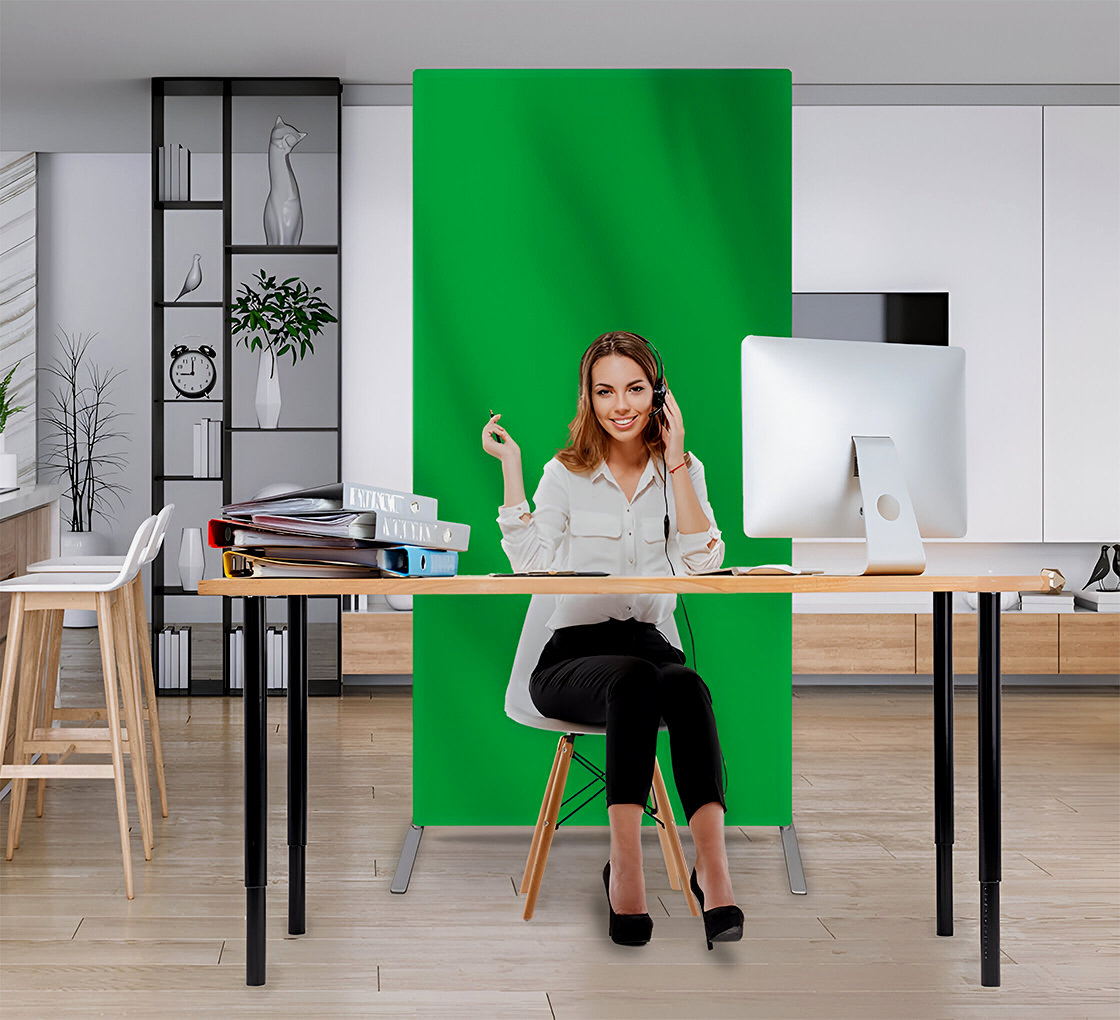 2' x 6.5' Economy Green Screen Backdrop Stands 2