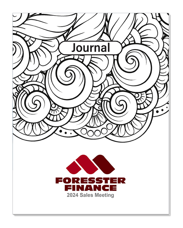 COLORING JOURNAL B00K - 7" x 9" Digest Style 6