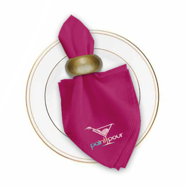 17 in. x 17 in. PolyPoplin™ Napkin (Embroidery Logo/Text) 3
