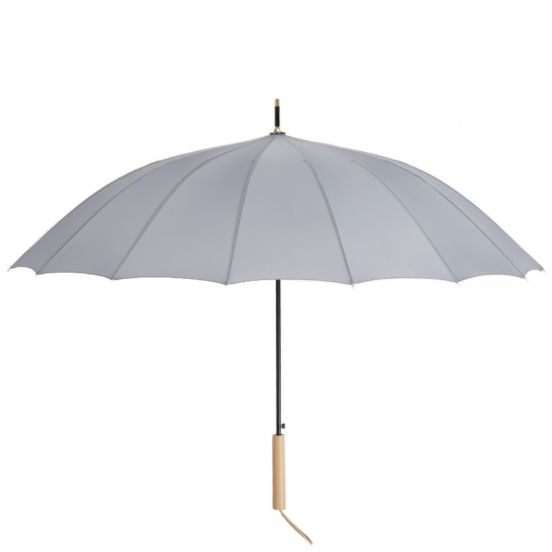 16 Ribs Umbrella with Wooden Handle 7
