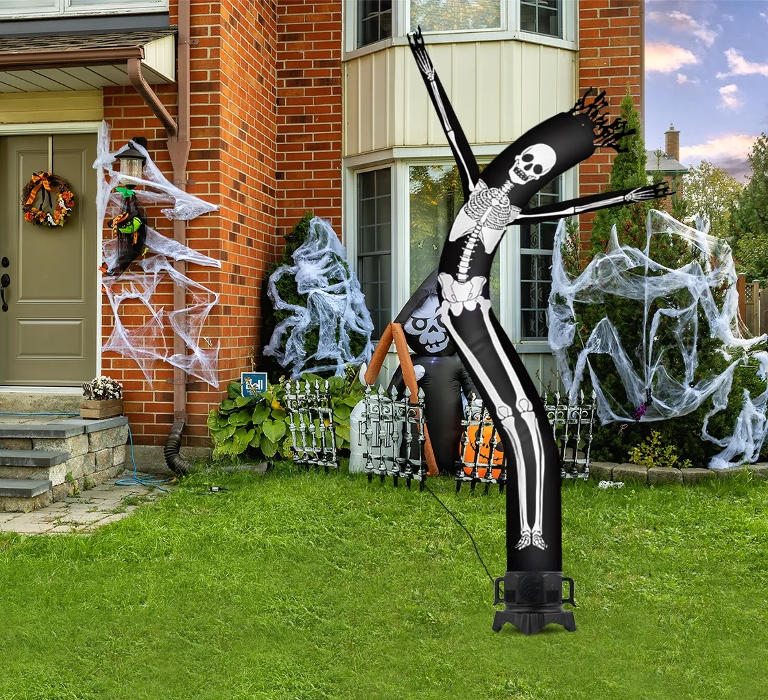 Skeleton Inflatable Tube Man with Blower 7