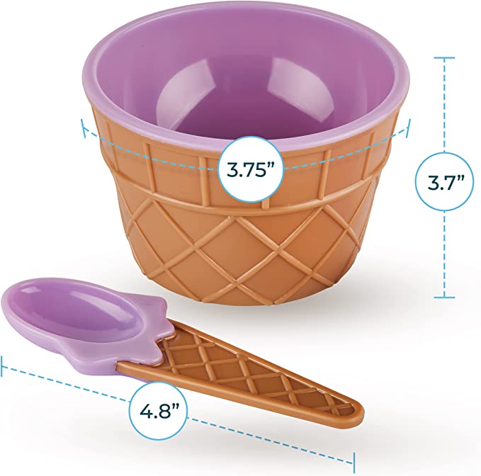 Ice Cream Bowls and Spoons for Summer/Holiday/Parties 24