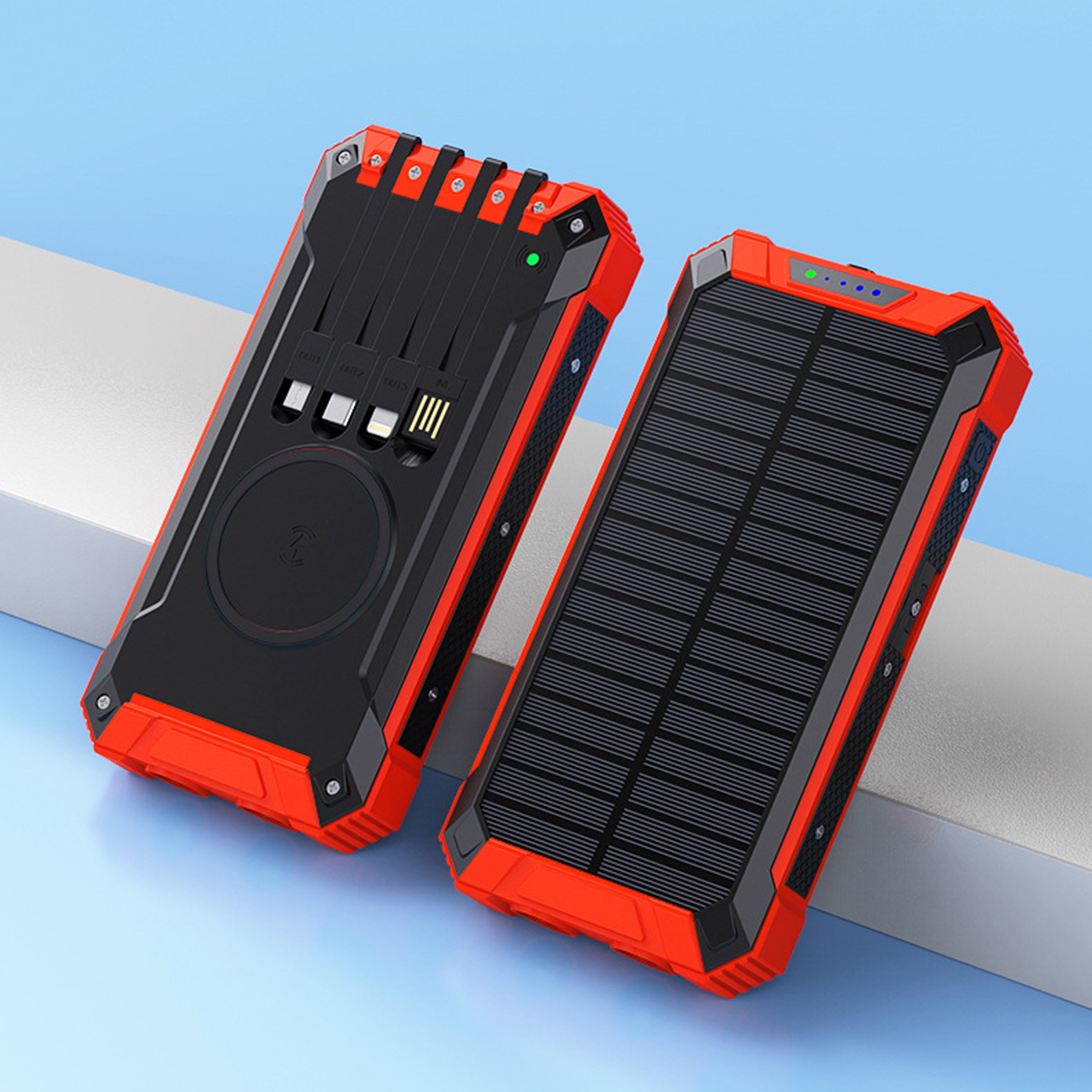 Portable Solar Power Bank with Wireless Charger 3