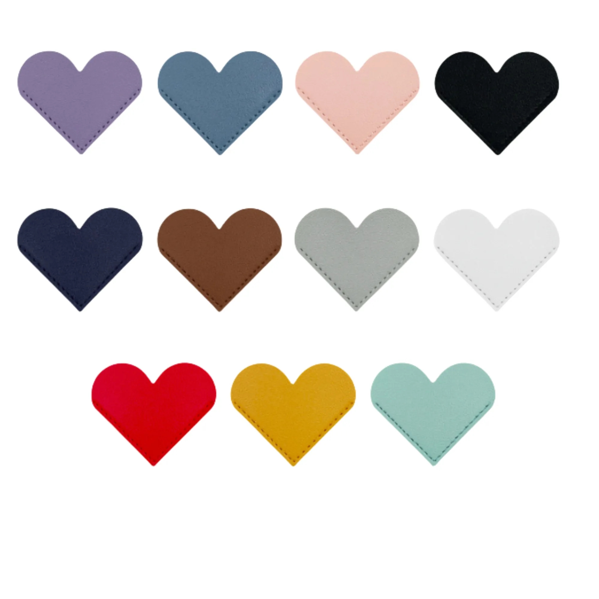 PU Leather DIY Bookmark Heart Shape 2