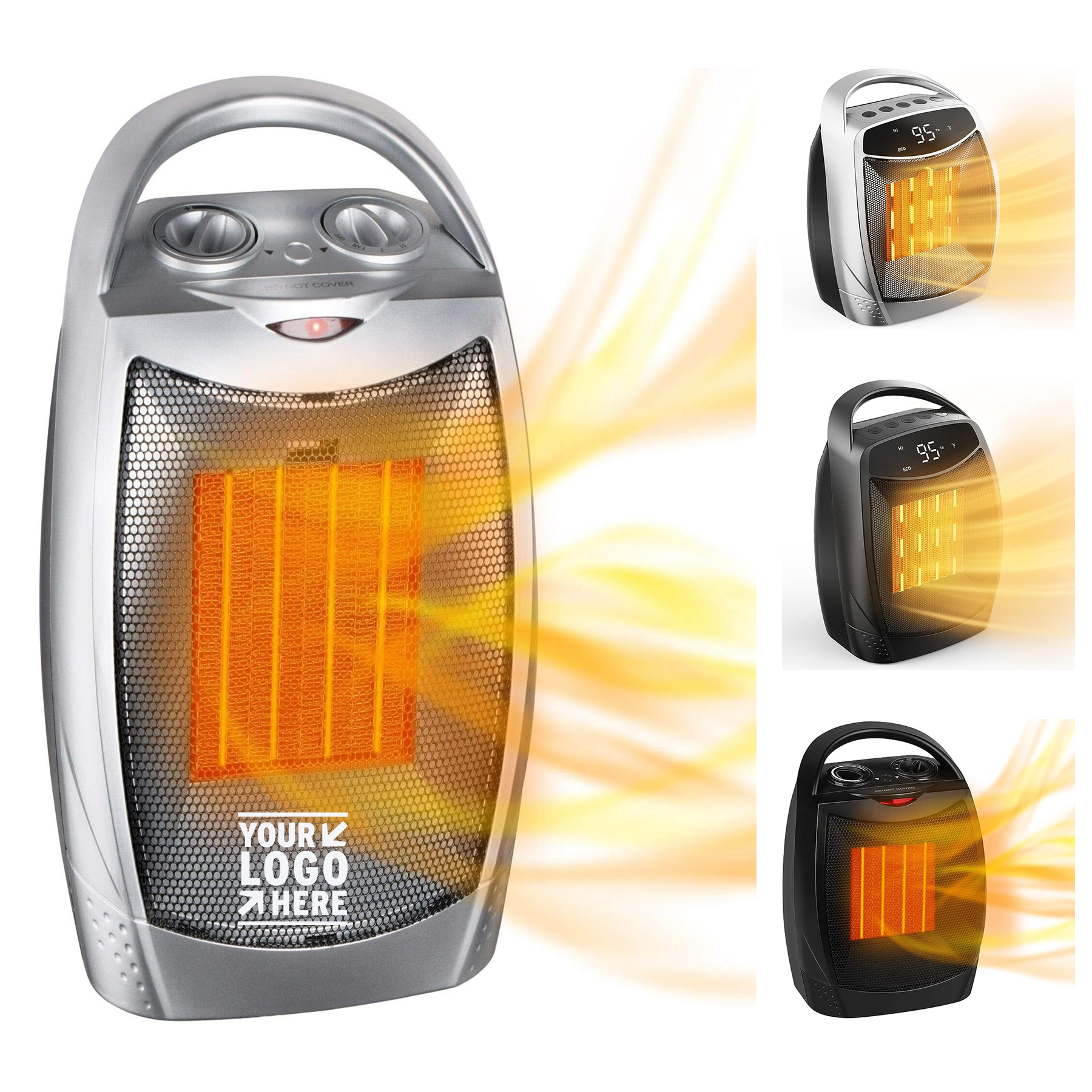 Portable Electric Space 1500W/750W Safe and Quiet Ceramic Heater Fan with Thermostat
 2