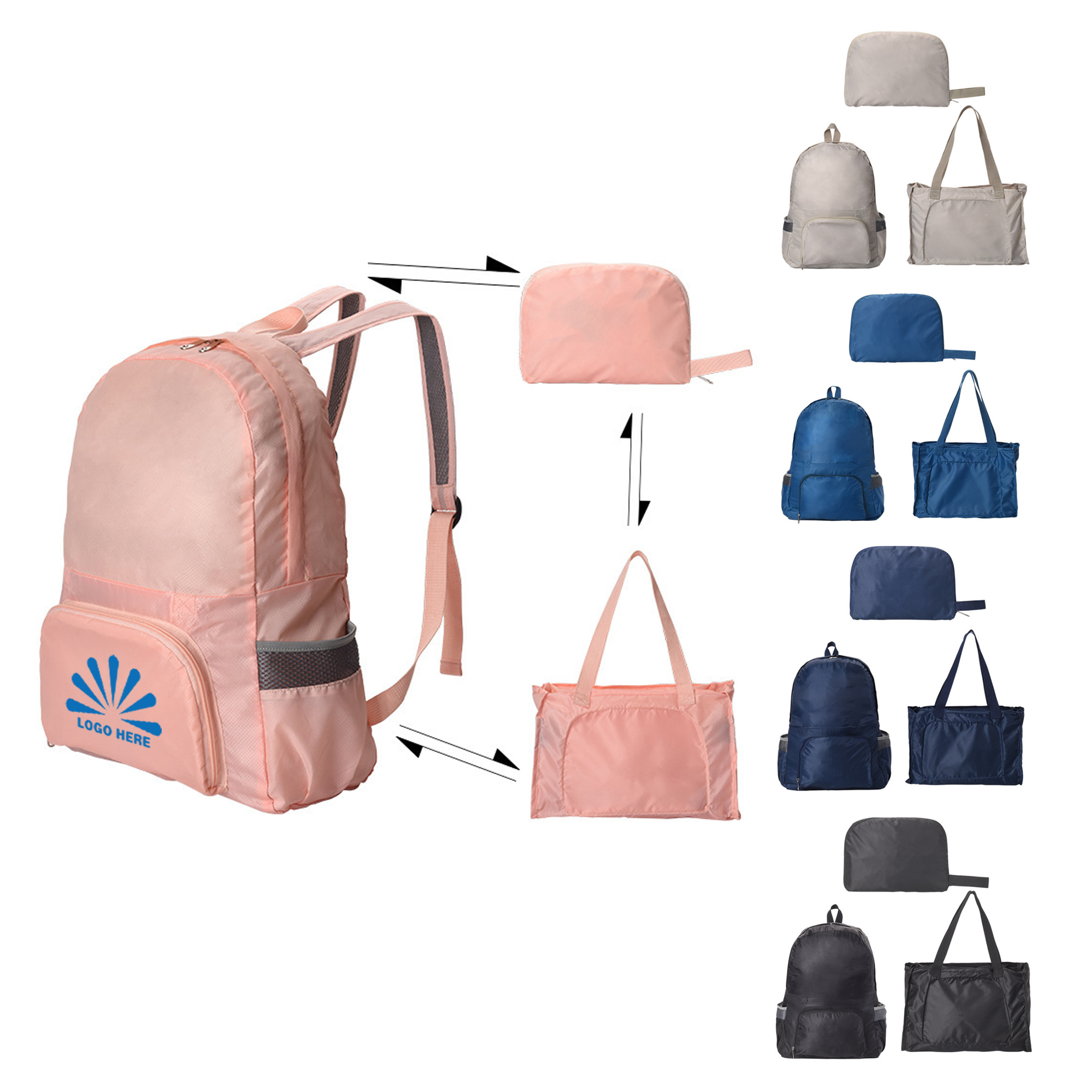 Foldable Dual-Purpose Travel Backpack 1