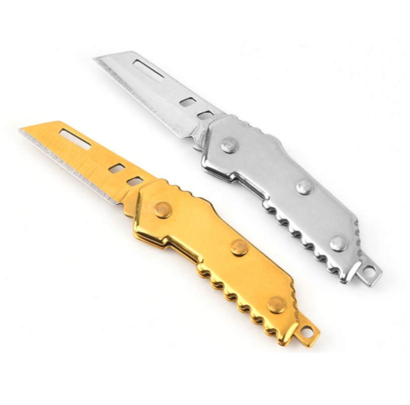 Mini Stainless Steel Folding Pocket Knife with Strap Hole 5