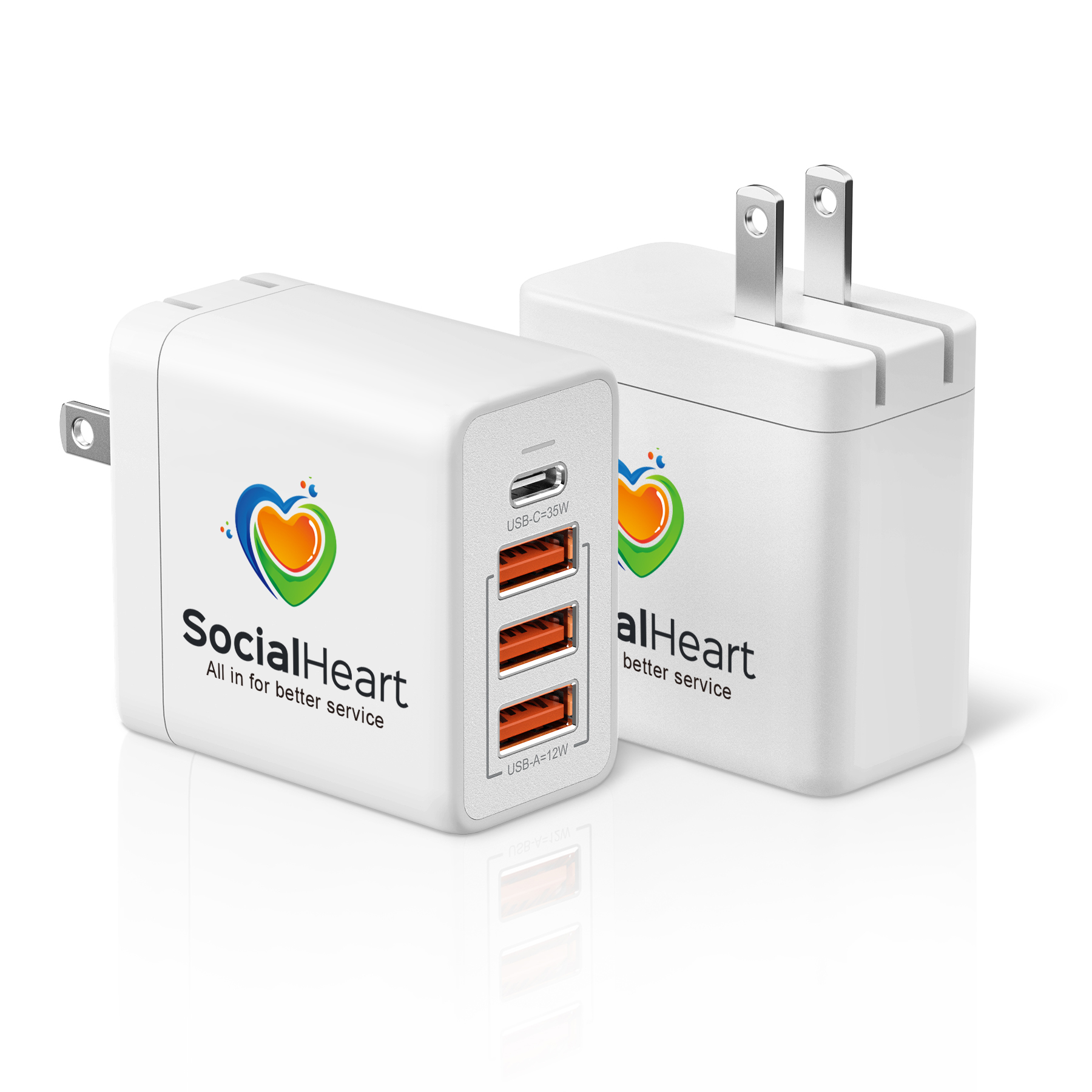 Cirtek® 4-Port Foldable 35W Wall Charger 3