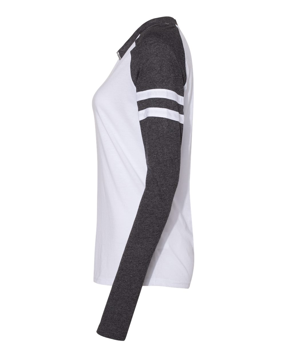 Women's Fine Jersey Mash Up Long Sleeve T-Shirt - 3534 7