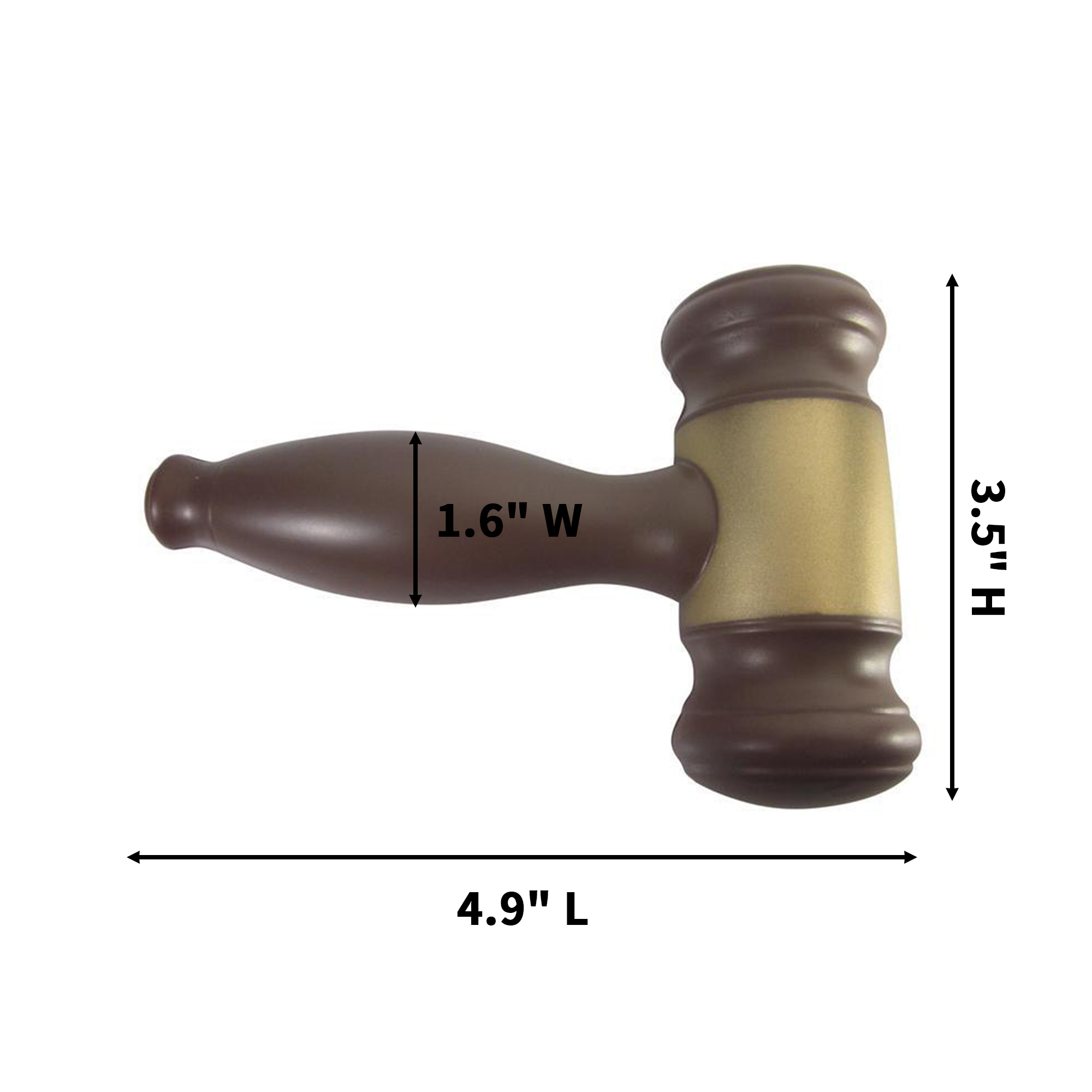 Mallet Shape Foam Stress Reliever 4.9" Length x 1.6" Width x 3.5" Height 3