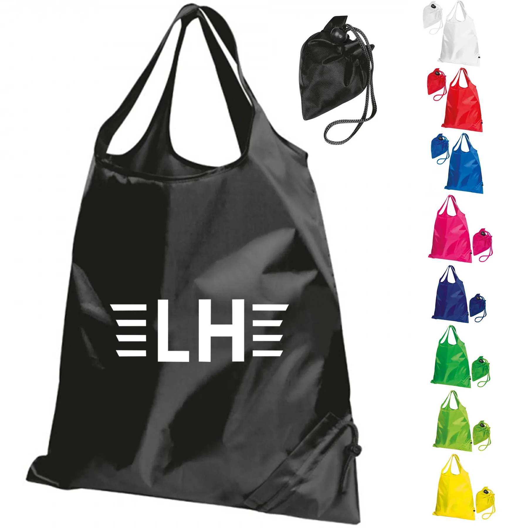 190T Polyester Reusable Grocery Bags with Storage Pouch 11