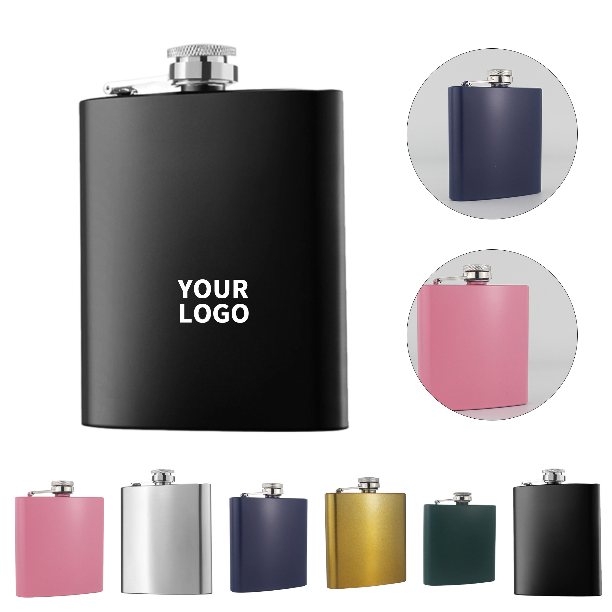 Stainless Steel Hip Flask 6 Ounce Pocket Size 2