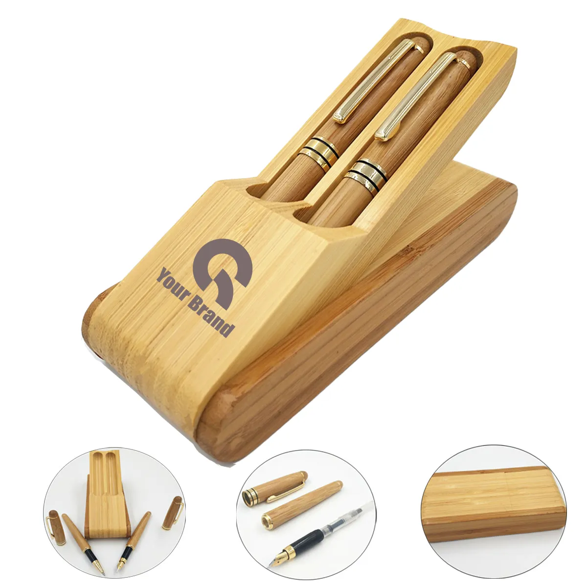 Creative Bamboo Gel Ink Pen Set 5