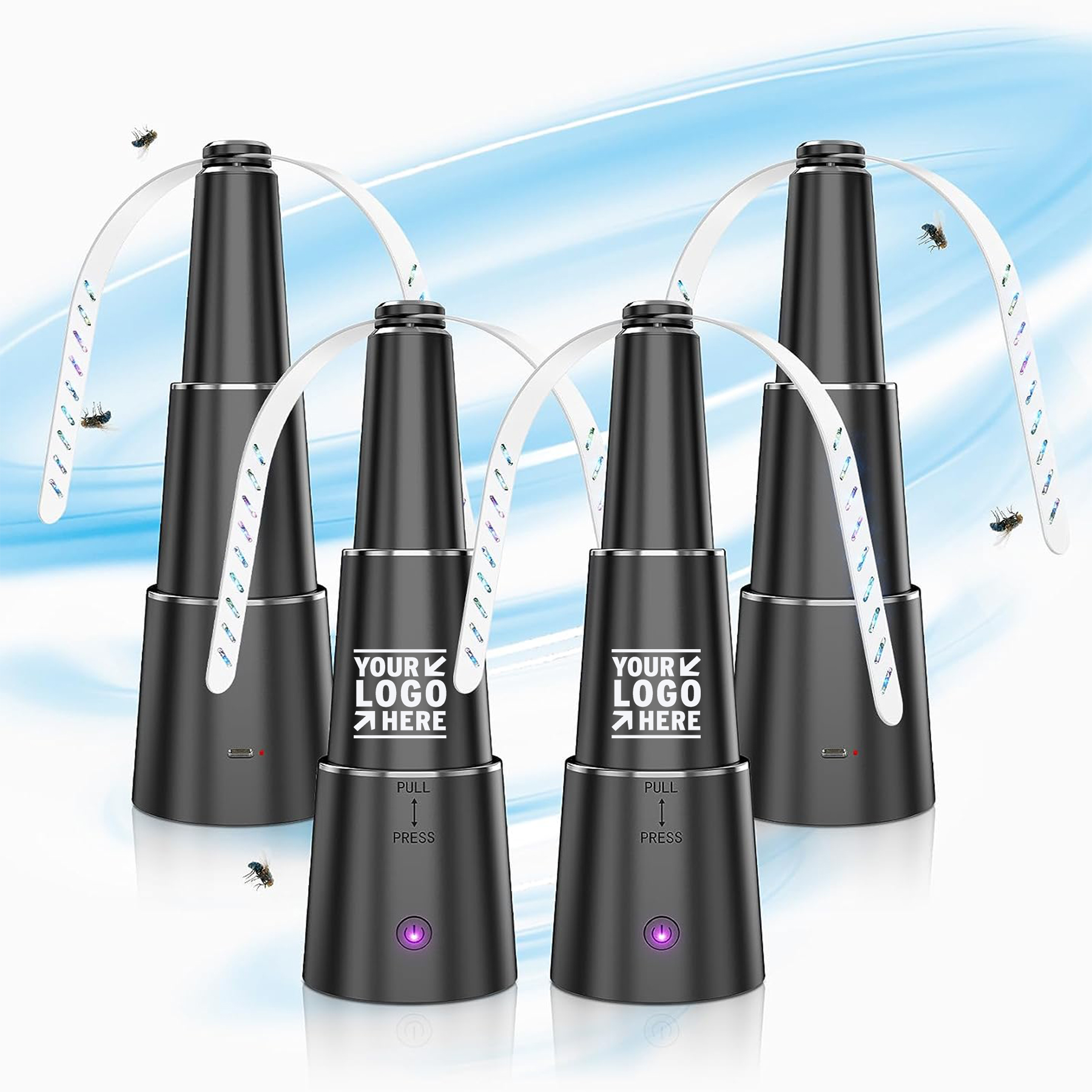 Retractable Speed Adjustment Keep File Away Indoor Outdoor Rechargeable Tables Fly Repellent Fan 2