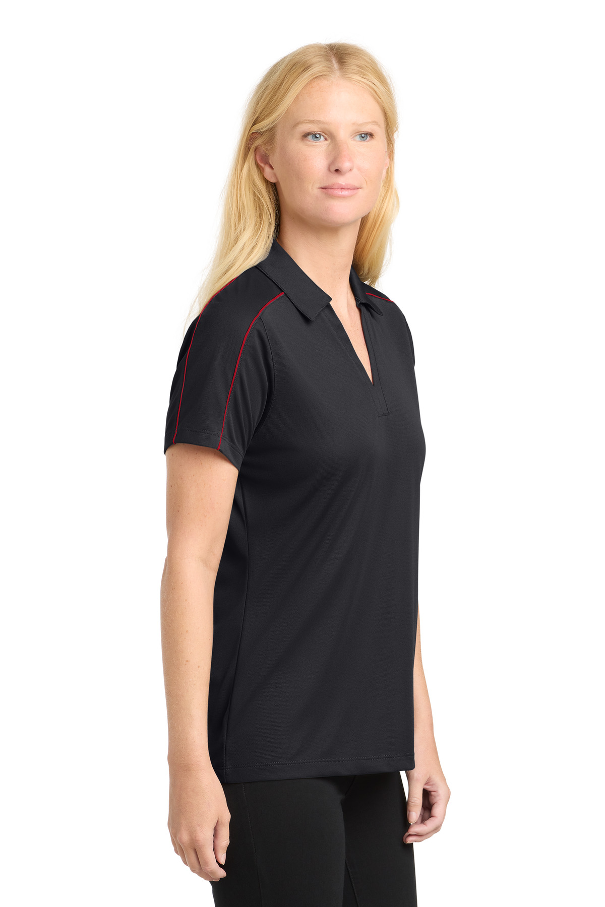Sport-Tek Women's Micropique Sport-Wick Piped Polo. LST653 24