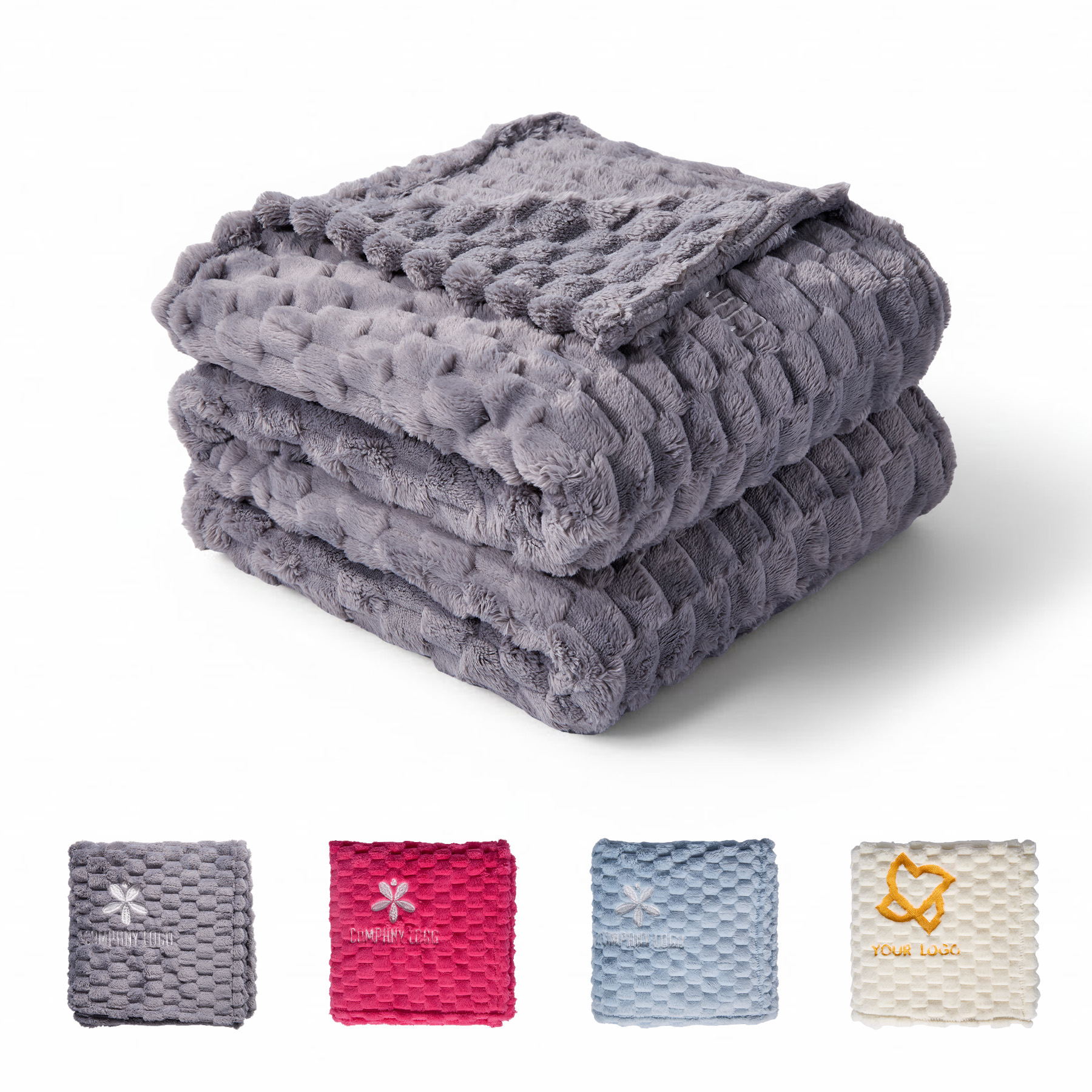 Embroidered Cozy Flannel Blanket - 50" X 70" 8