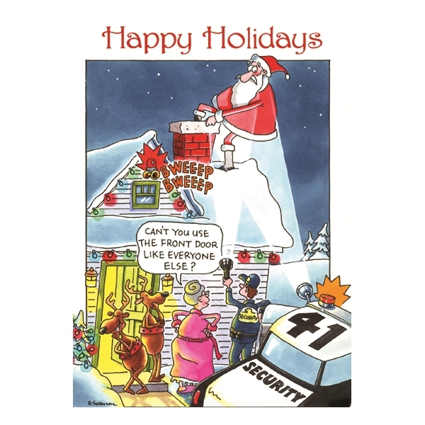 Call Security Humorous Holiday Greeting Card 2