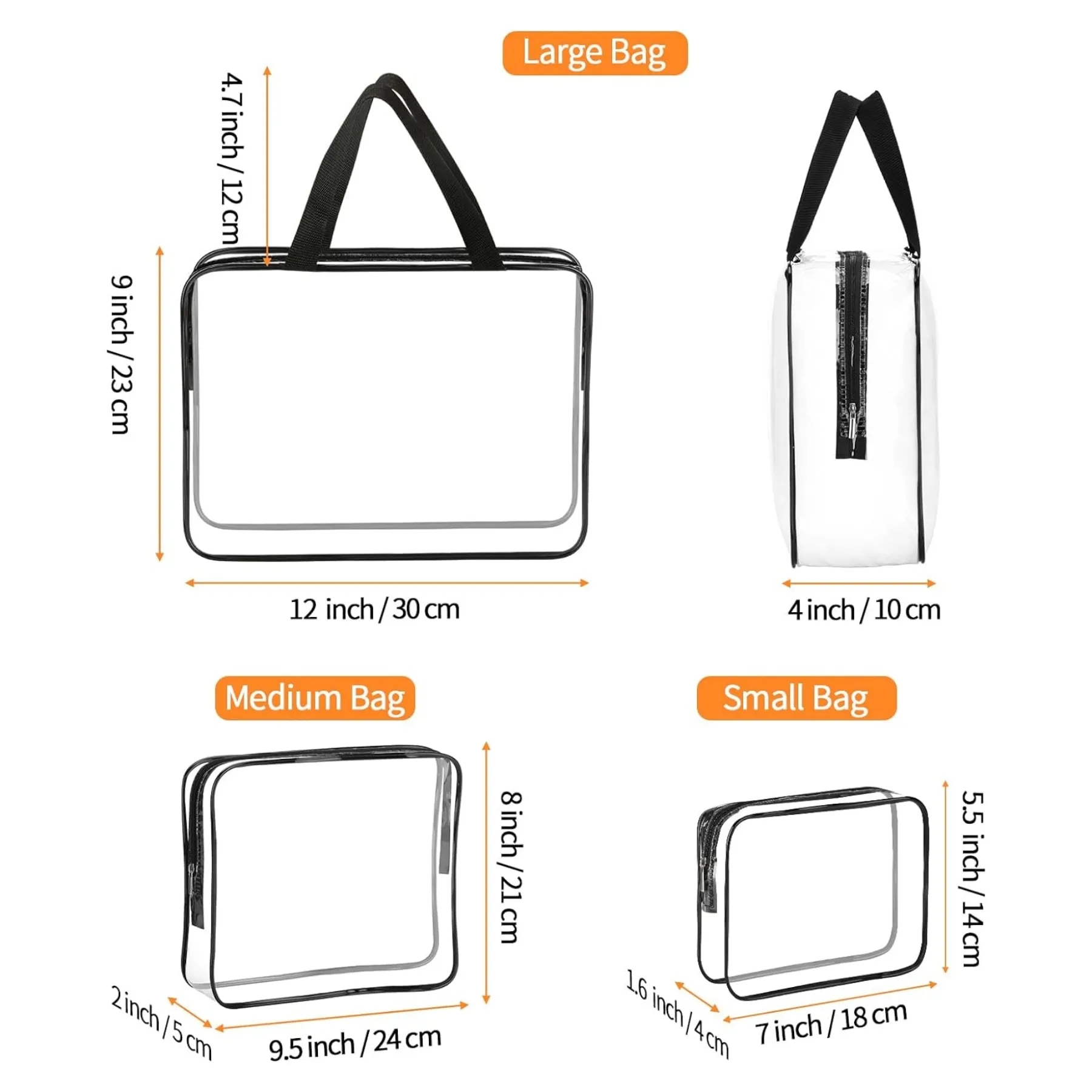 Waterproof Clear Plastic Cosmetic Makeup Bags 2