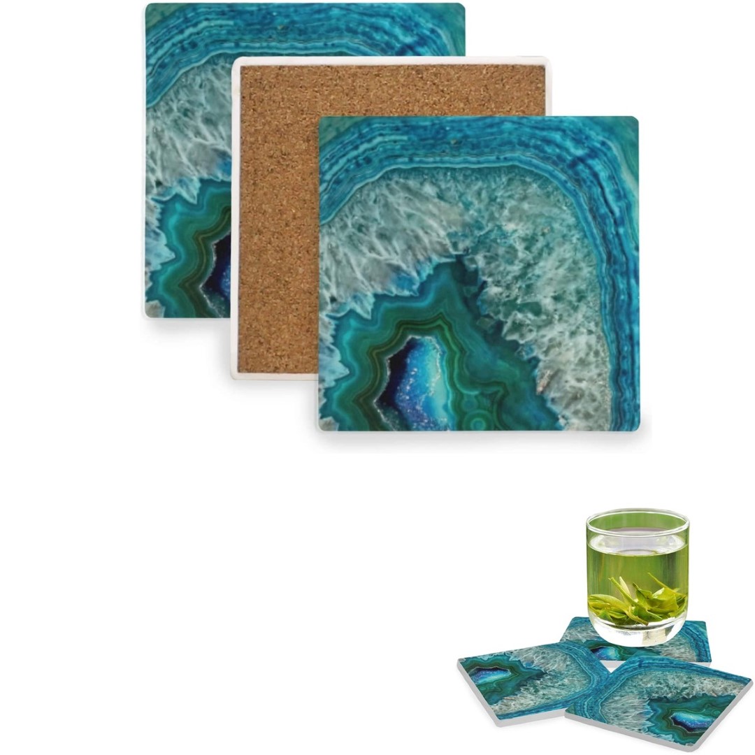 Round And Square Absorbent Ceramic Coasters 2