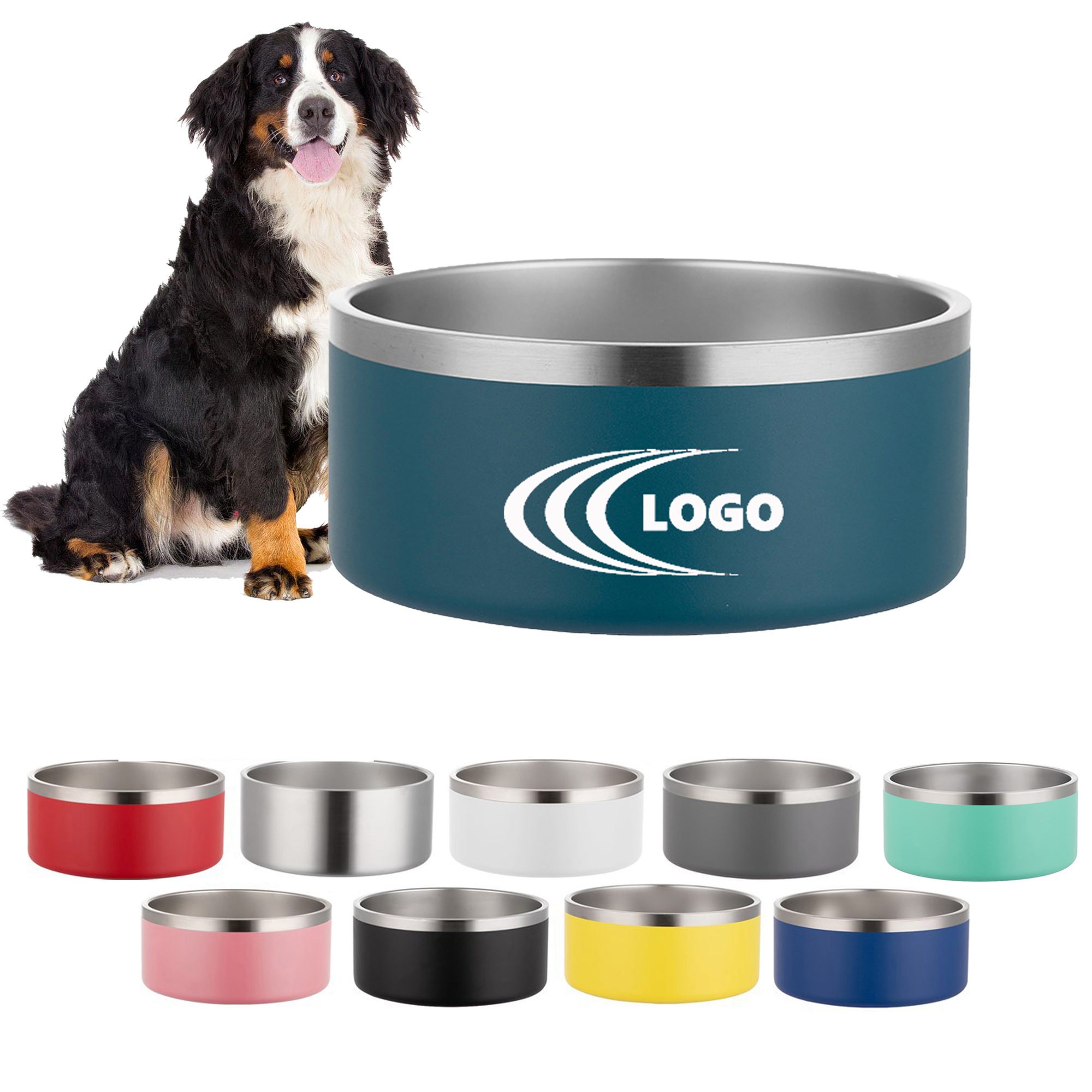 64 Oz. Stainless Steel Dog Bowl 1