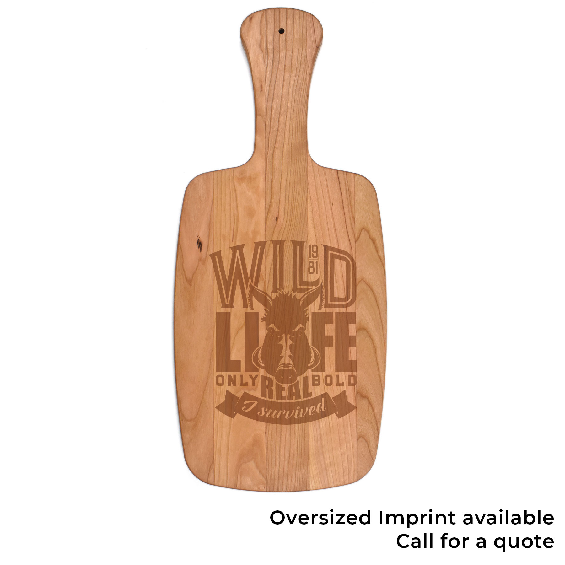 8" x 18 1/2" Cherry Paddle Cutting Board 4
