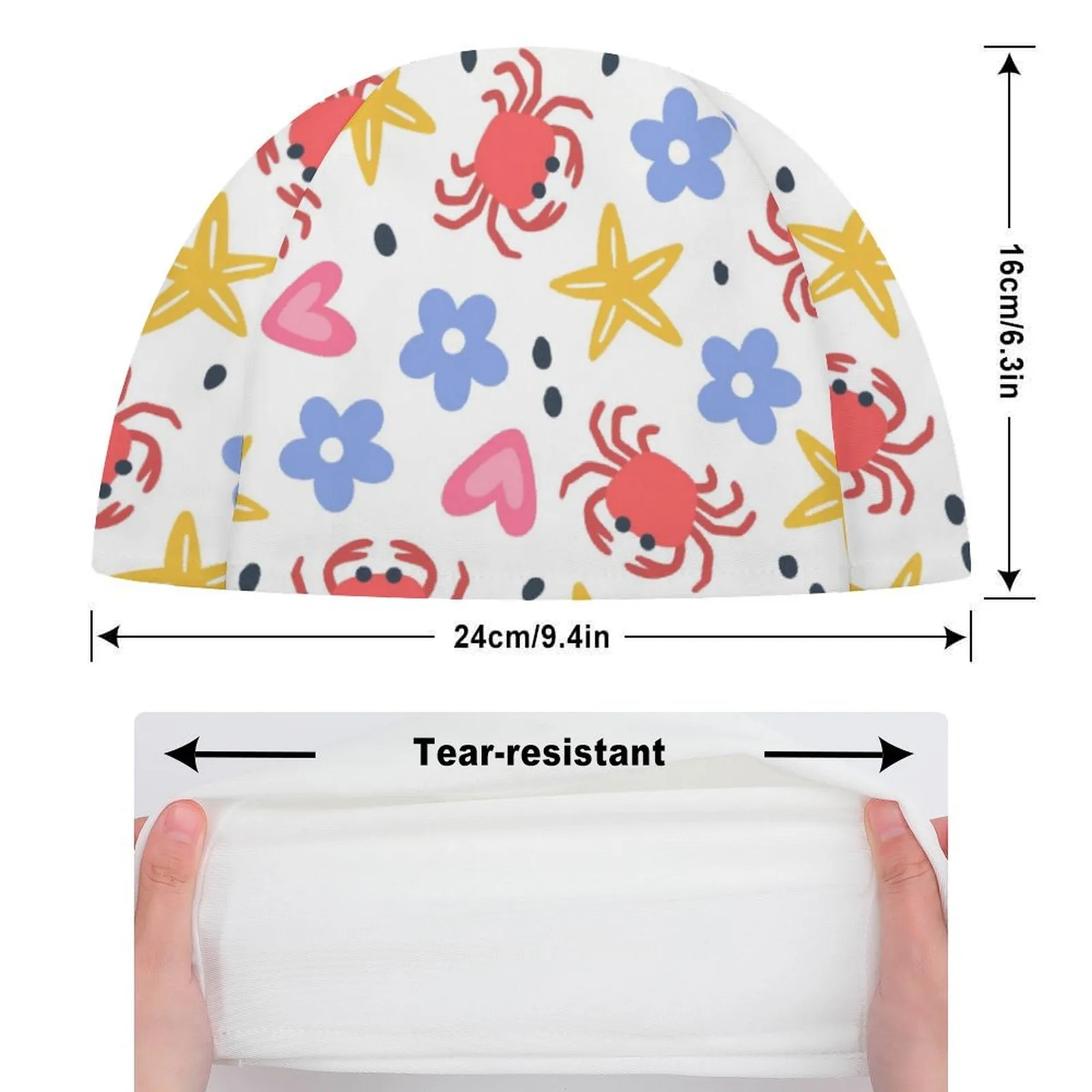 Polyester Spandex Swim Cap 2