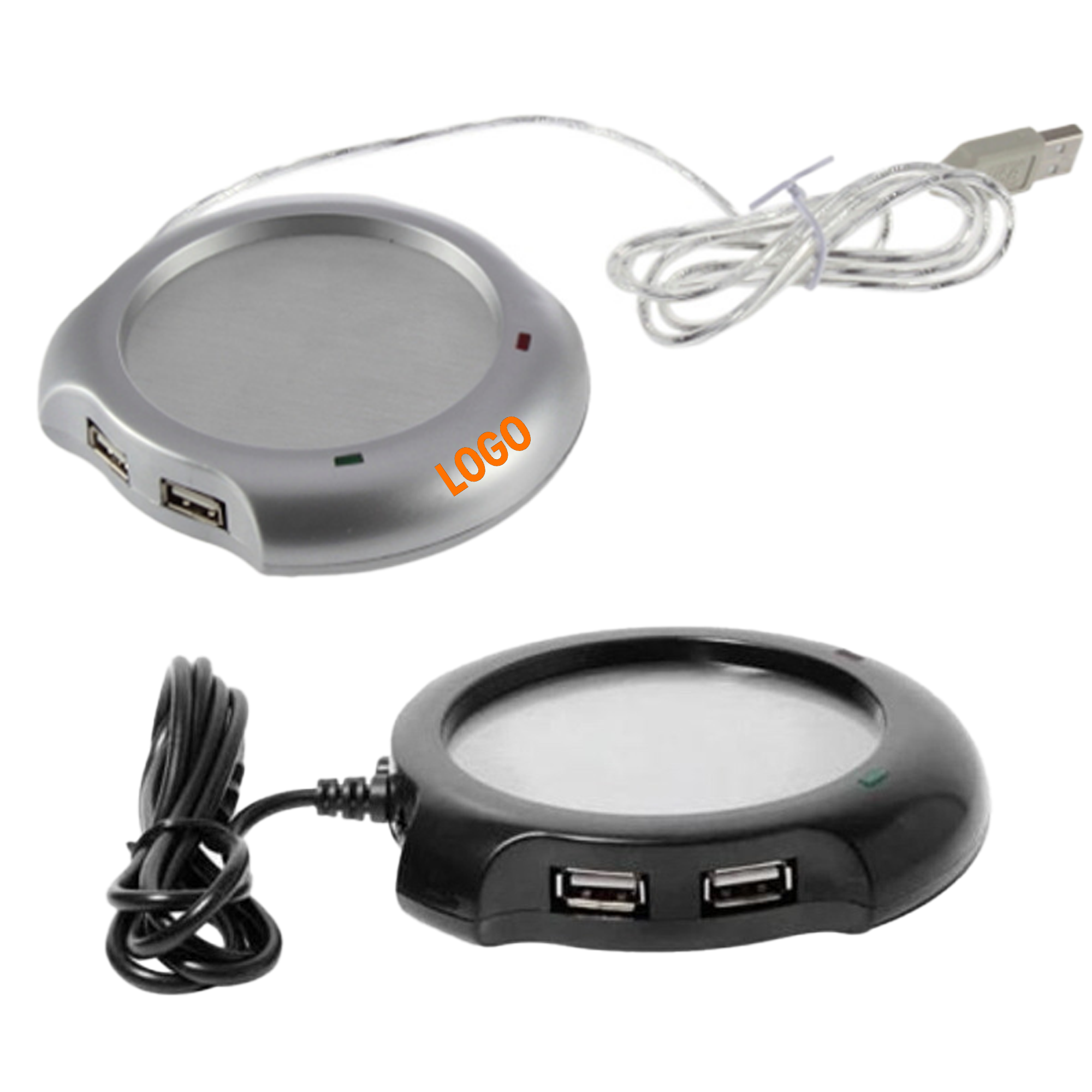 USB Heated Drink Pad With 4-Port Desktop Hub 2