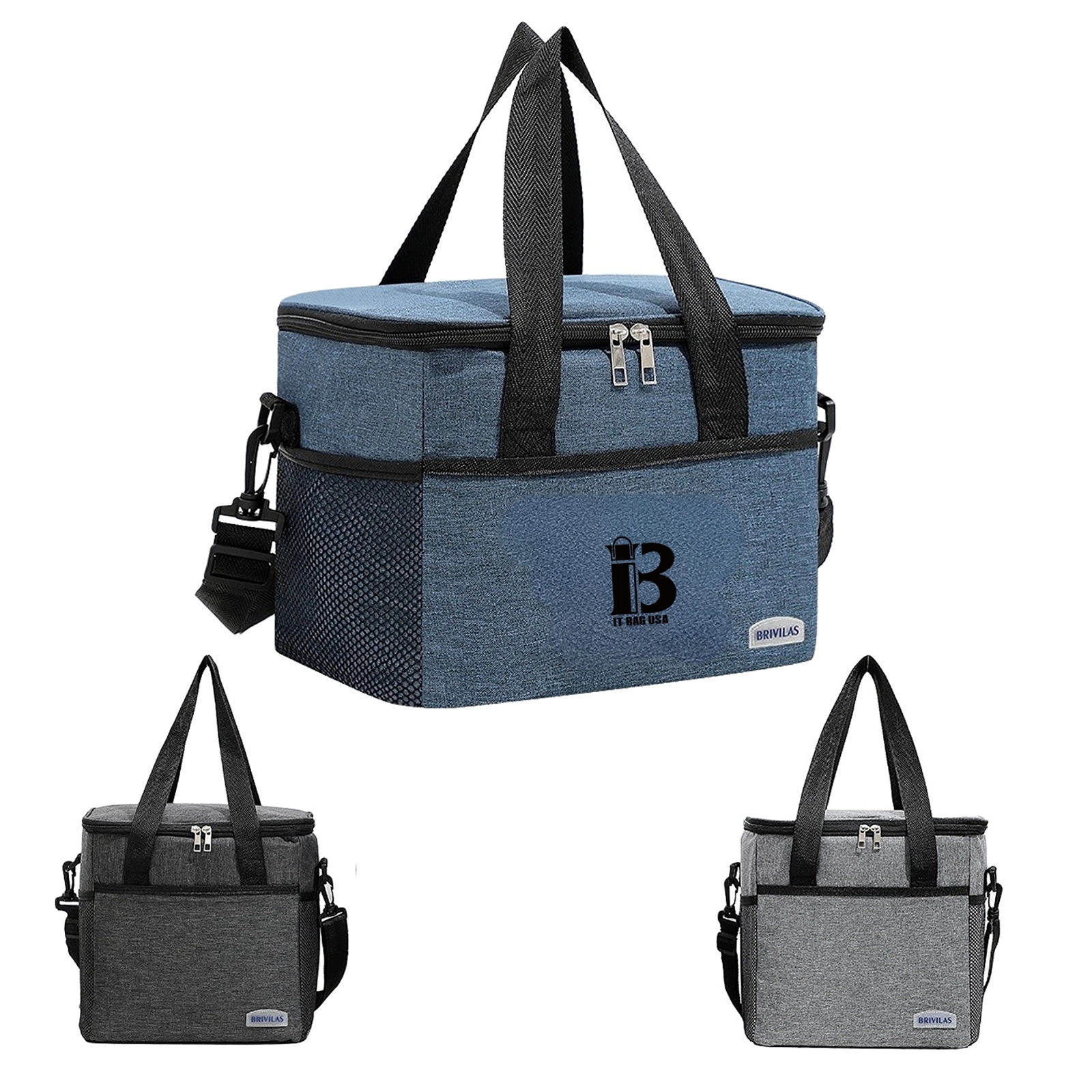 Oxford Double Zipper Cooler Bag 2