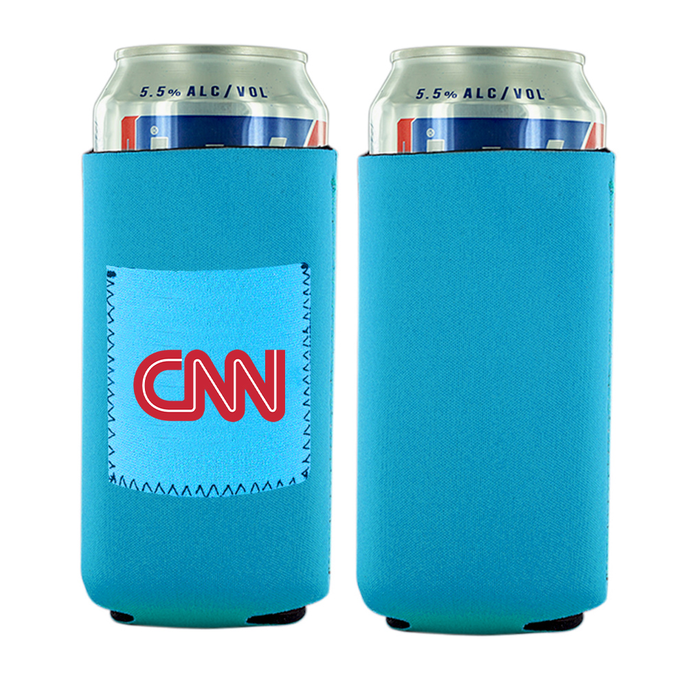 Tall Collapsible Neoprene Can Cooler With Pouch 6.29" X 3.54" 1
