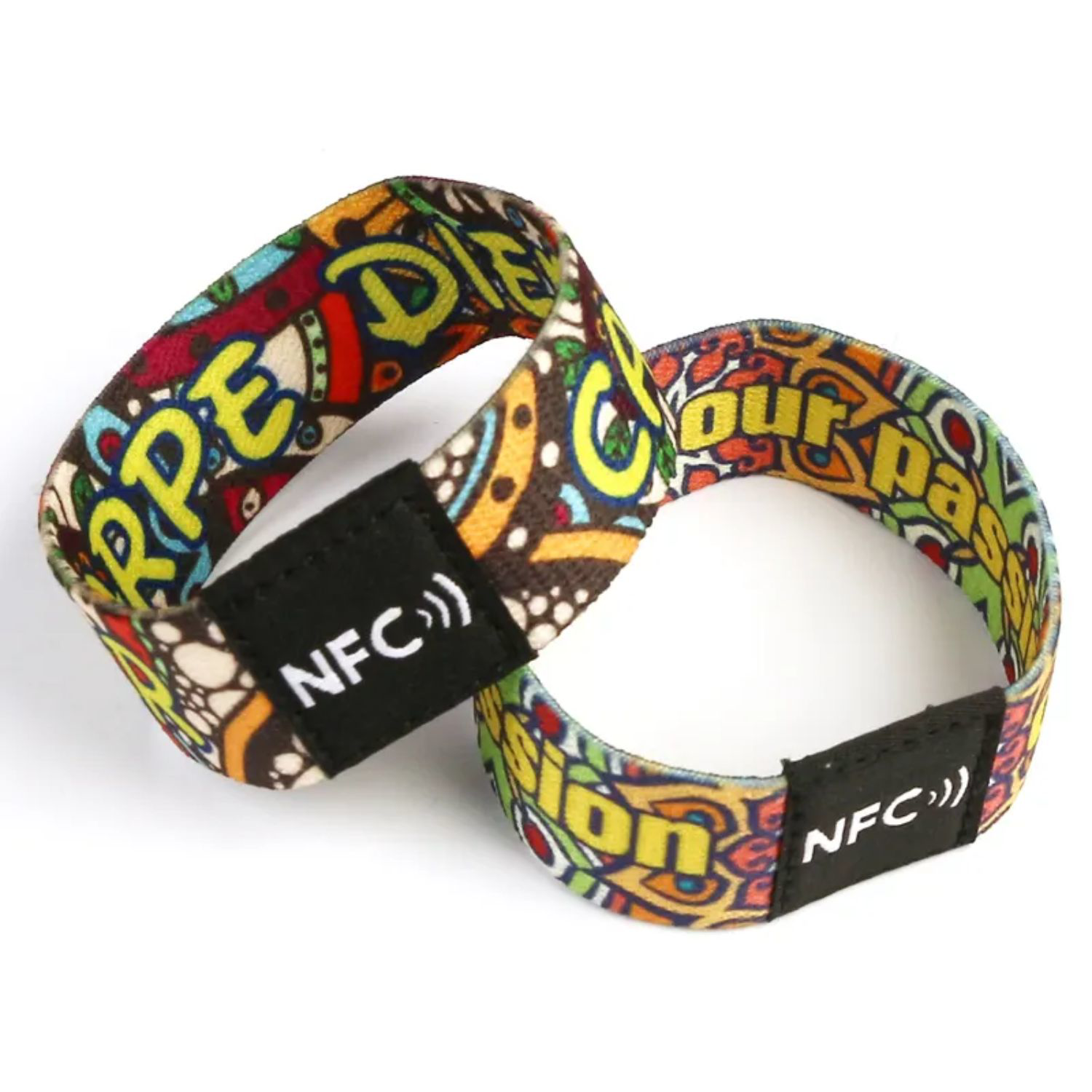 iTAGL Smart NFC Digital Business 3/4" Event Fabric Wristband 5