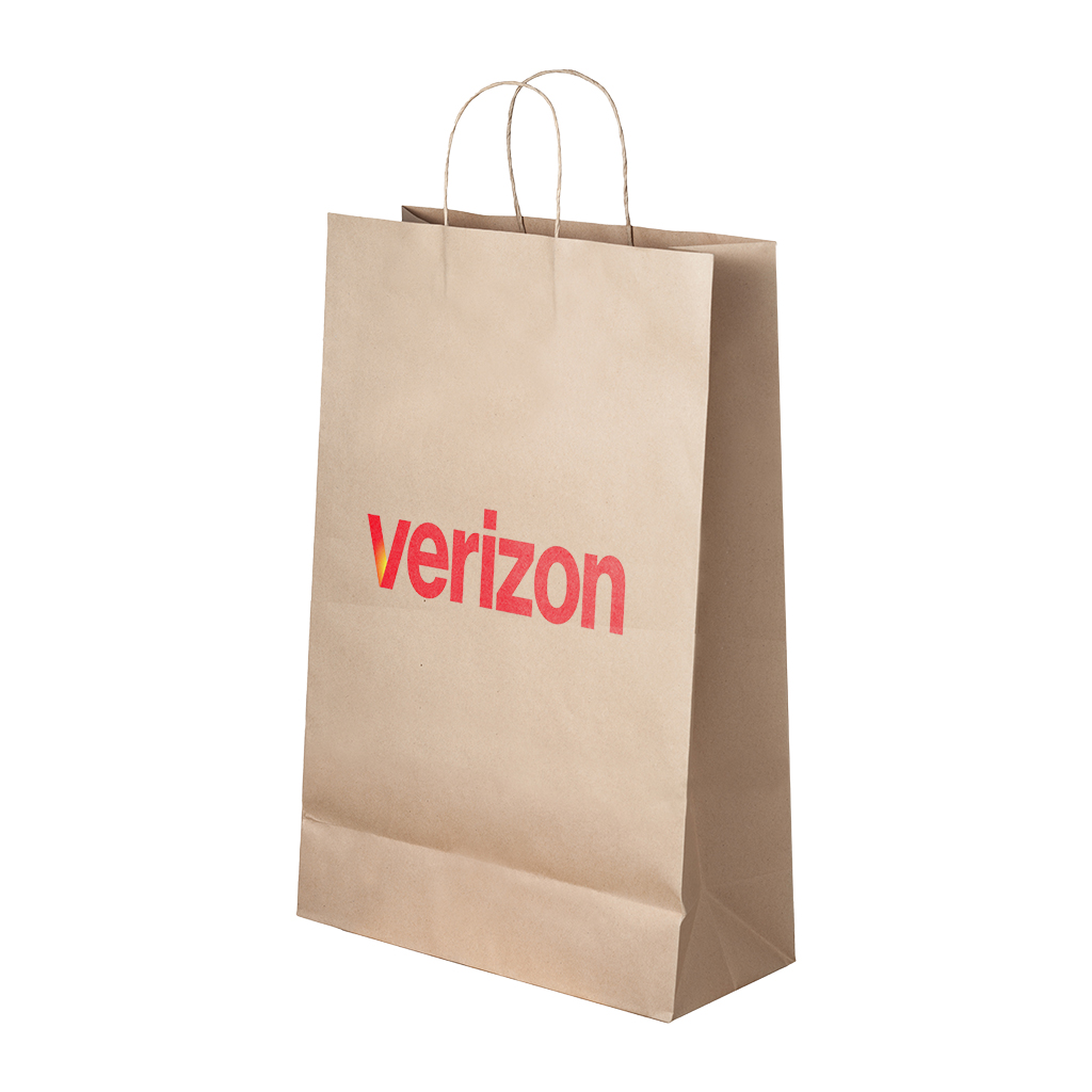 150g Kraft Paper bag with full color imprint on all sides (10*13*5") 2
