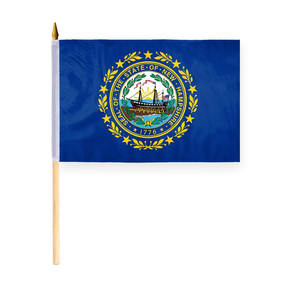 4"x6" & 12"x18'' New Hampshire ePoly Printed Stick Flags 1