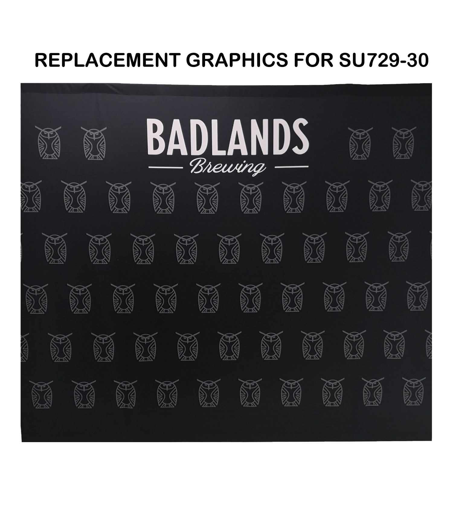 48 Hr Quick Ship - Replacement Graphics Single sided 10'w x 8'h with pole pocket top and bottom 3