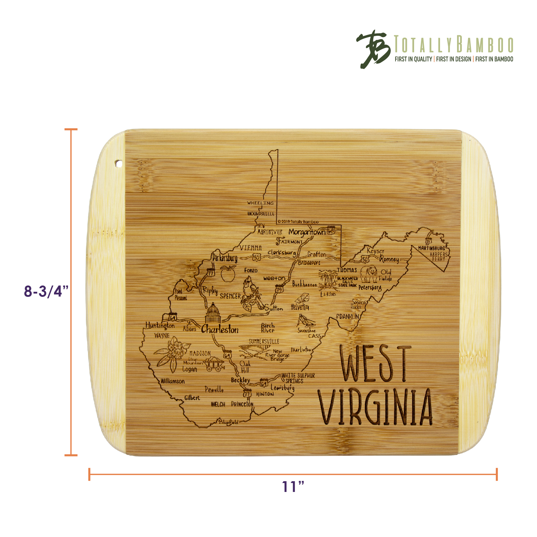 A Slice of Life West Virginia Serving & Cutting Board 7
