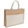 Jute Shopper Tote with Recycled Cotton Pocket, custom tote bag with logo imprint 17