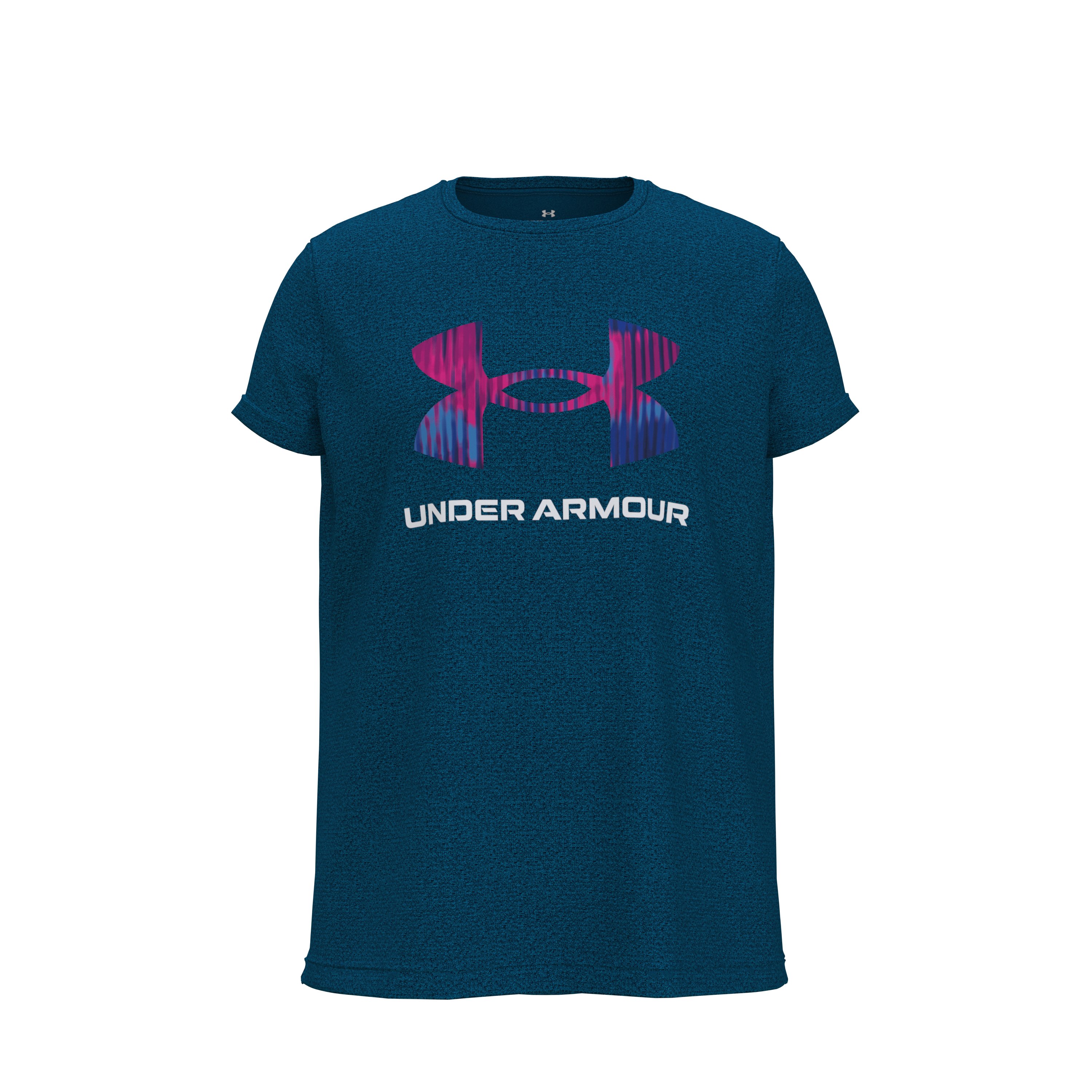 Girls' UA Tech Solid Print Big Logo Short Sleeve 1