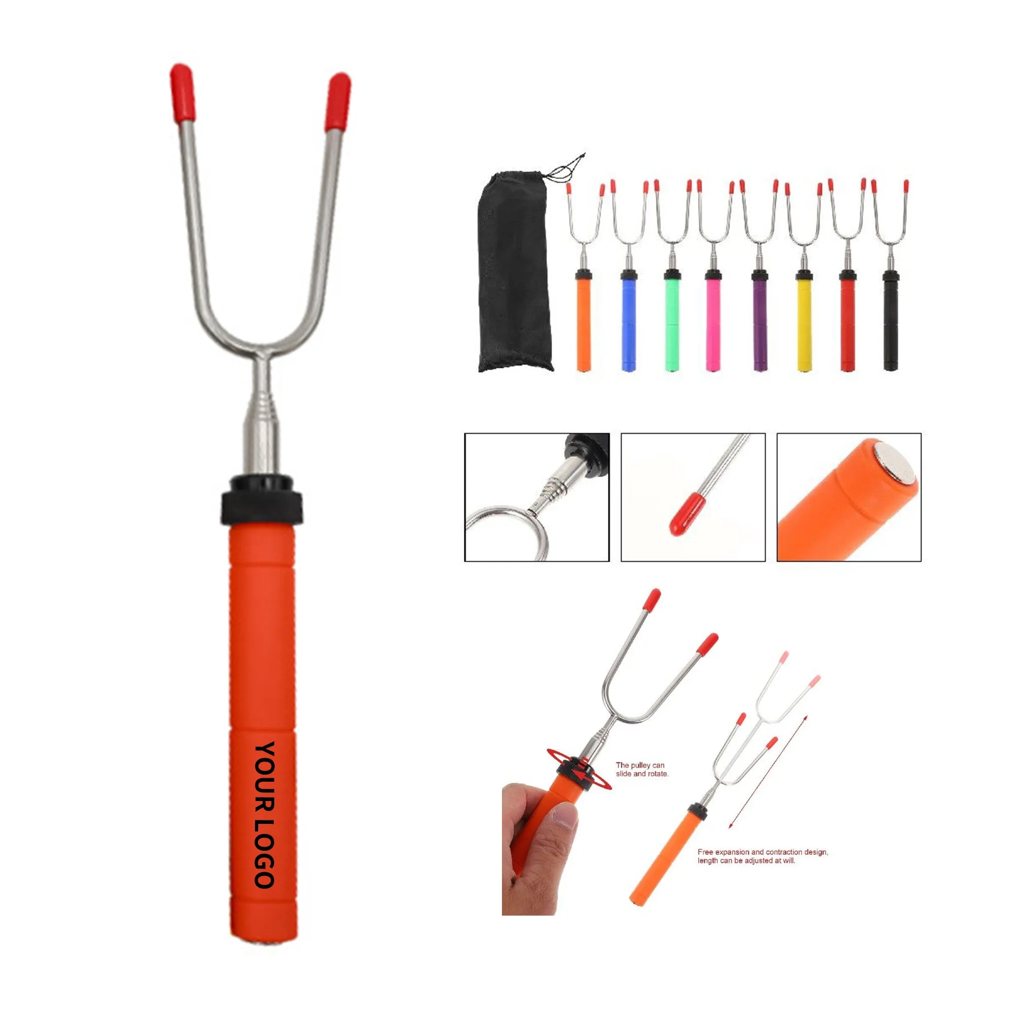 Extendable Stainless Steel BBQ Forks 3