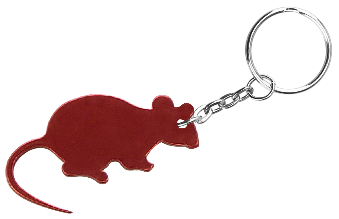 Rat / Mouse shape bottle opener with key chain. 1