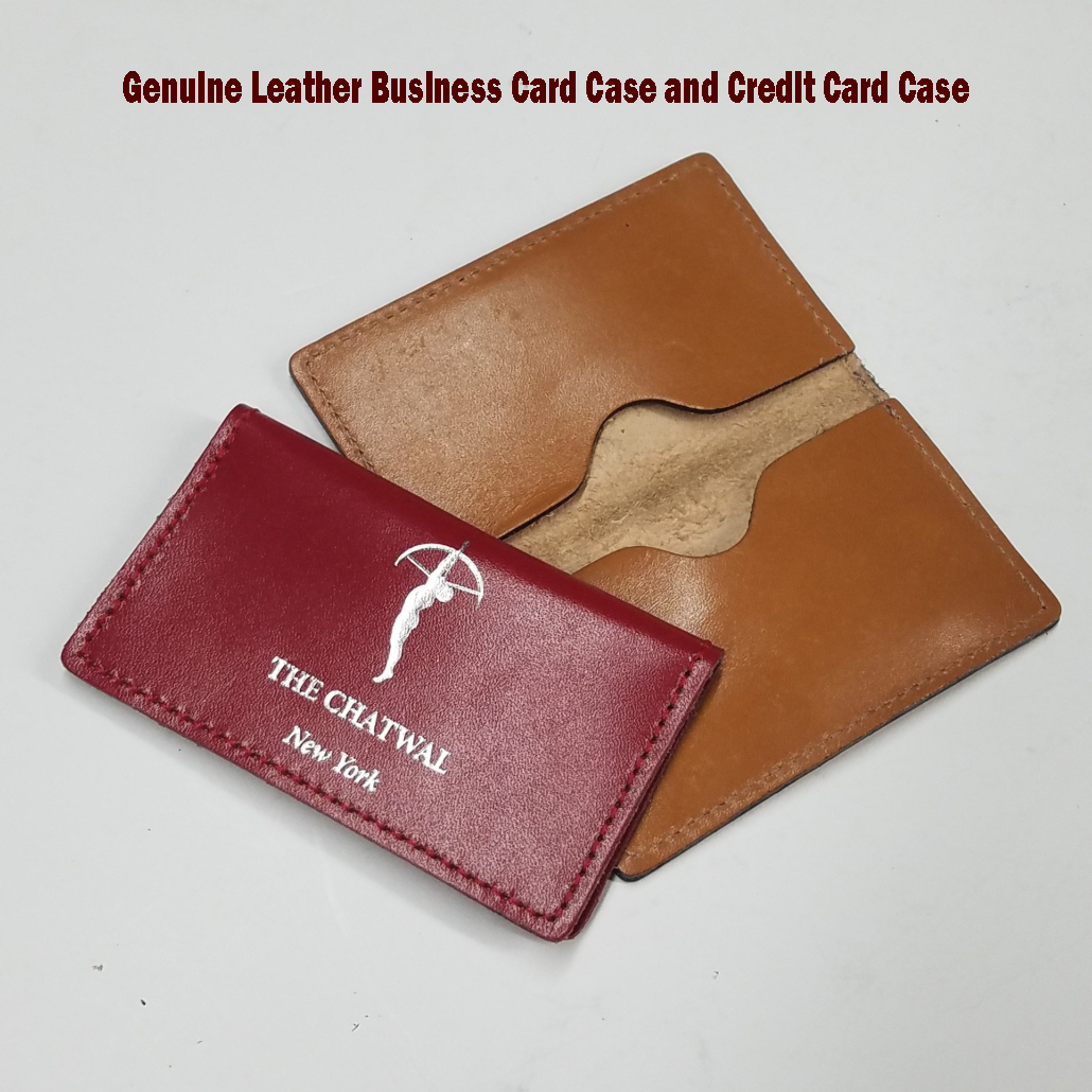 DEBOSSING & HOT STAMP Genuine Leather Business Card Case and Credit CardCase 2
