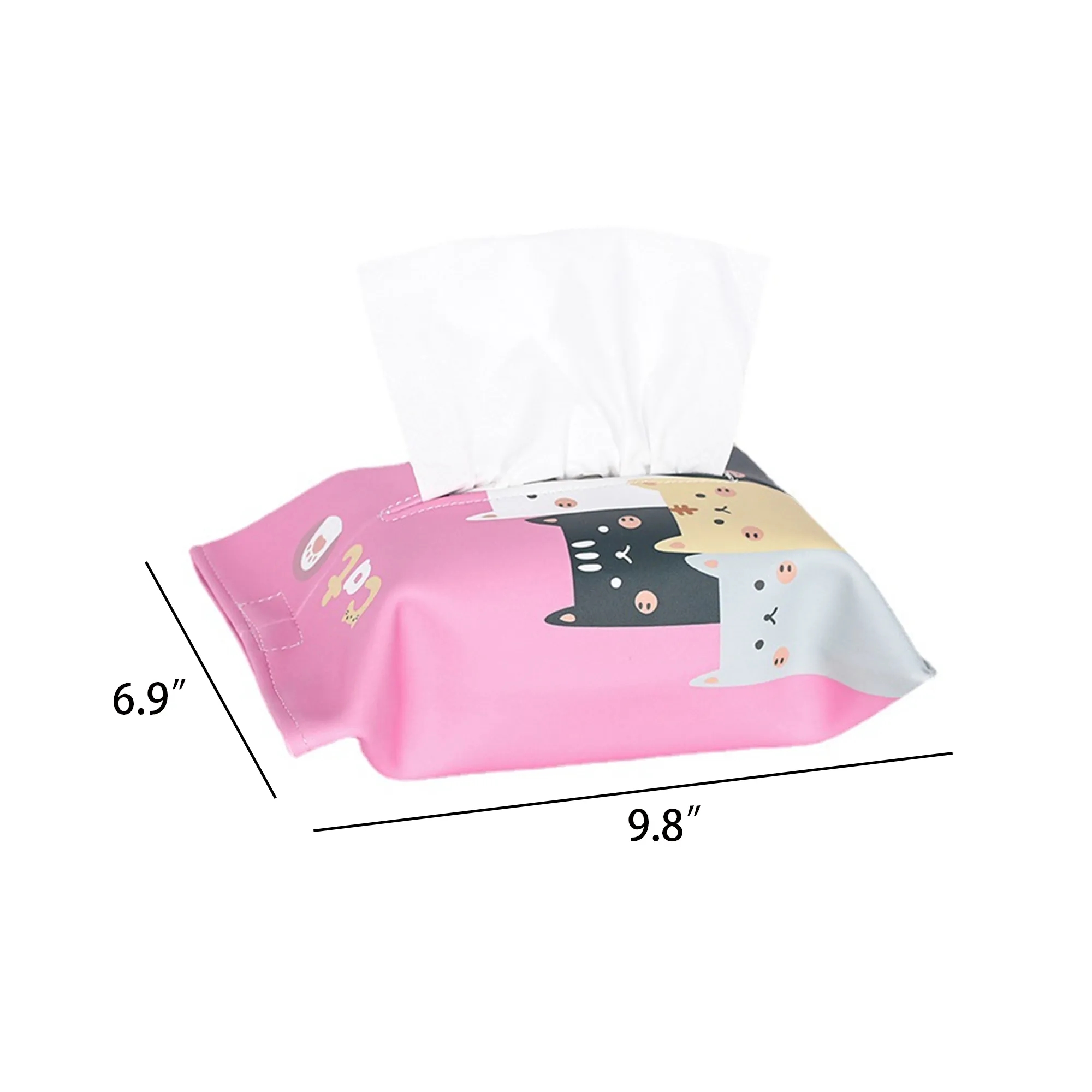 MOQ20 Car PU Leather Tissue Box 3