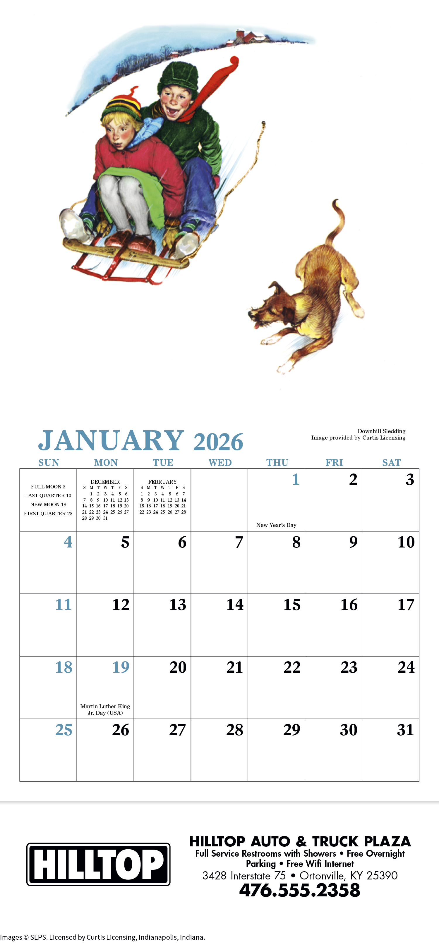 HotLine® Products Norman Rockwell Mini Calendar 21