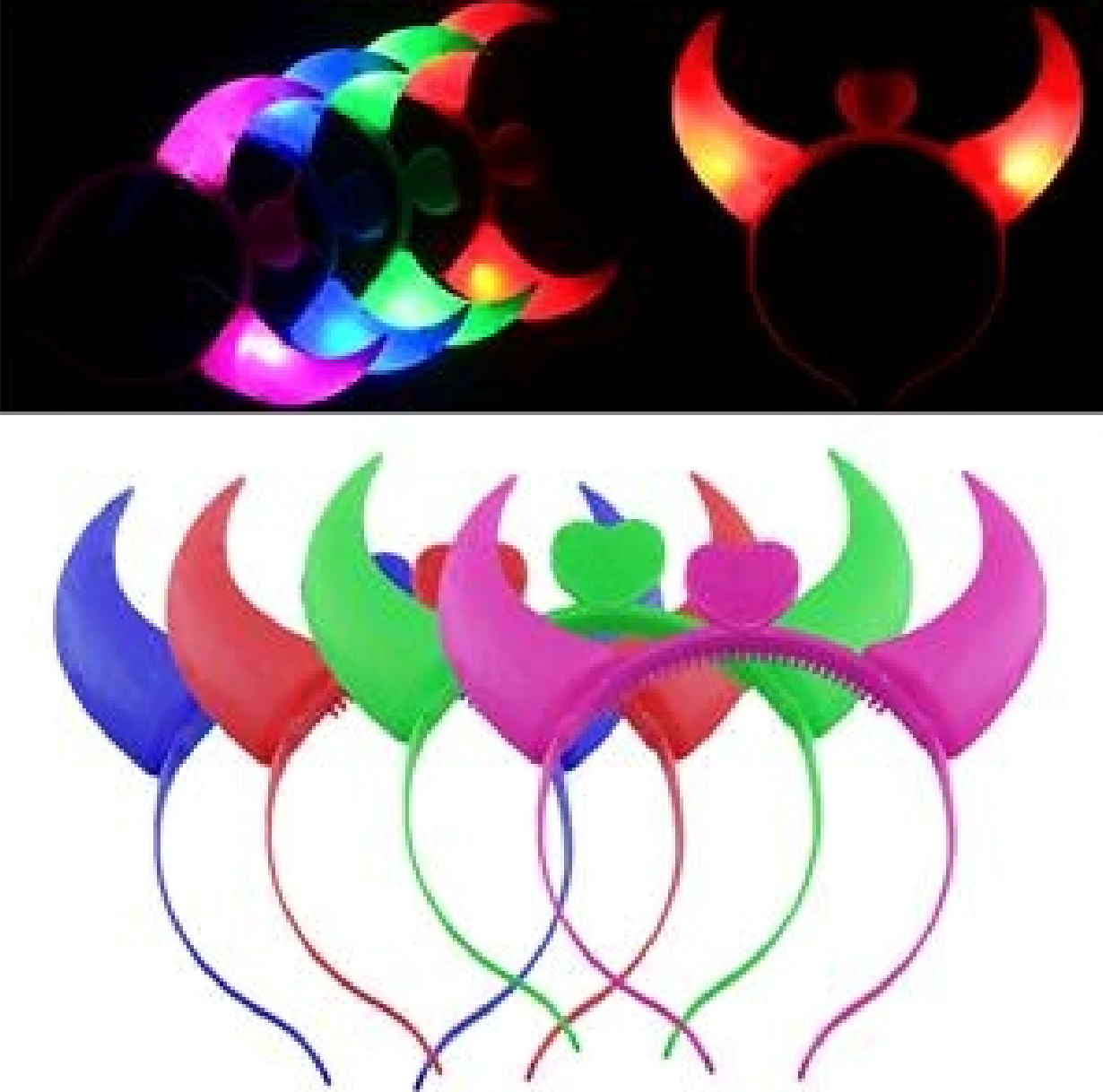 Flashing Party Ox Horns Headbands Glow 1
