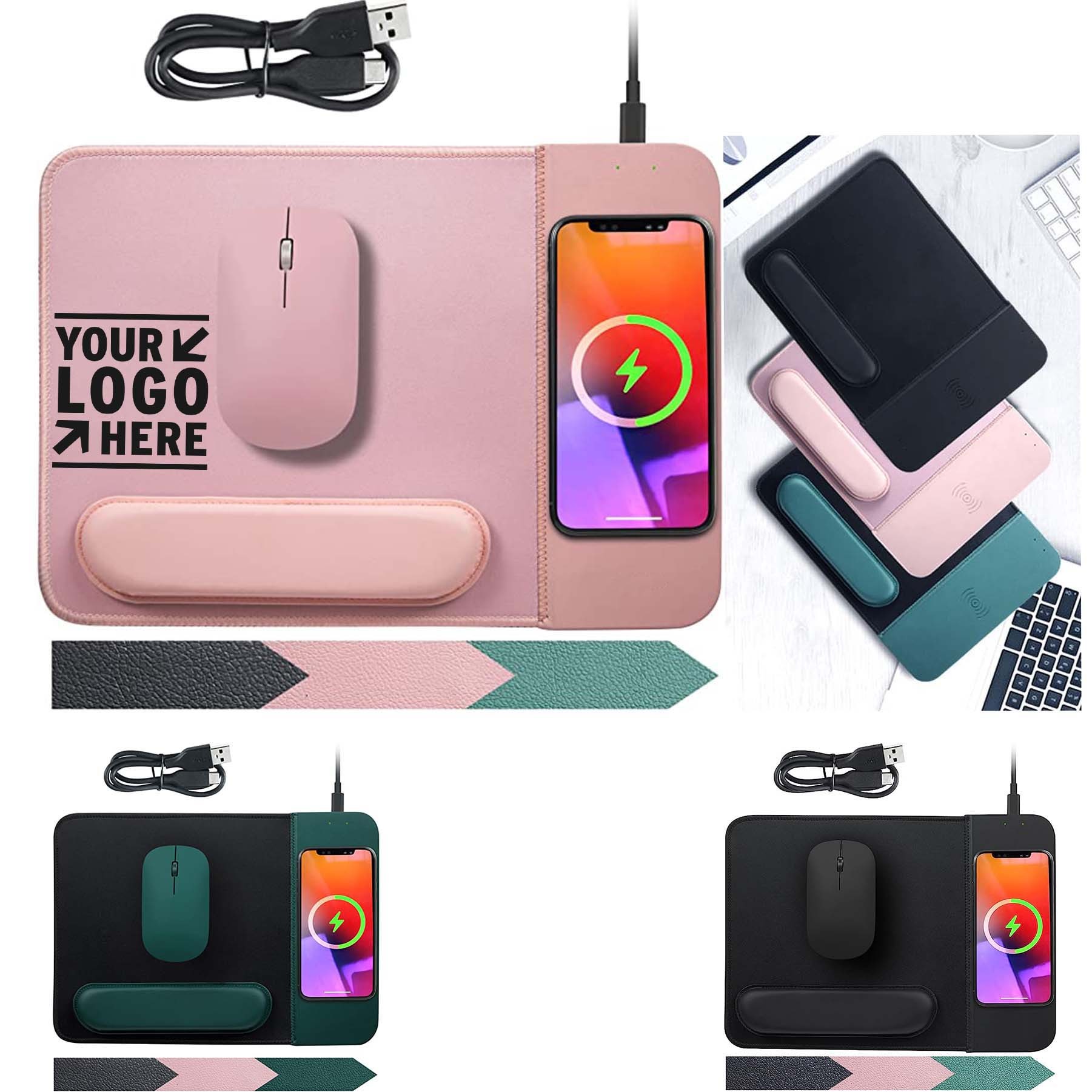 15W Wireless Charging Mouse Pad with Wrist Support 1