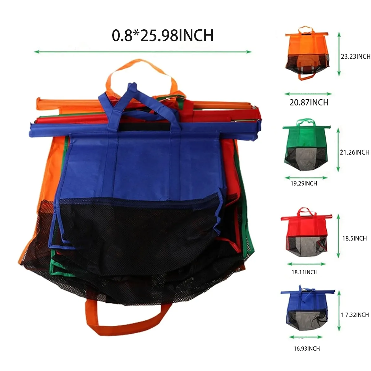 Reusable Folding Trolley Bags For Grocery Shopping Cart 1