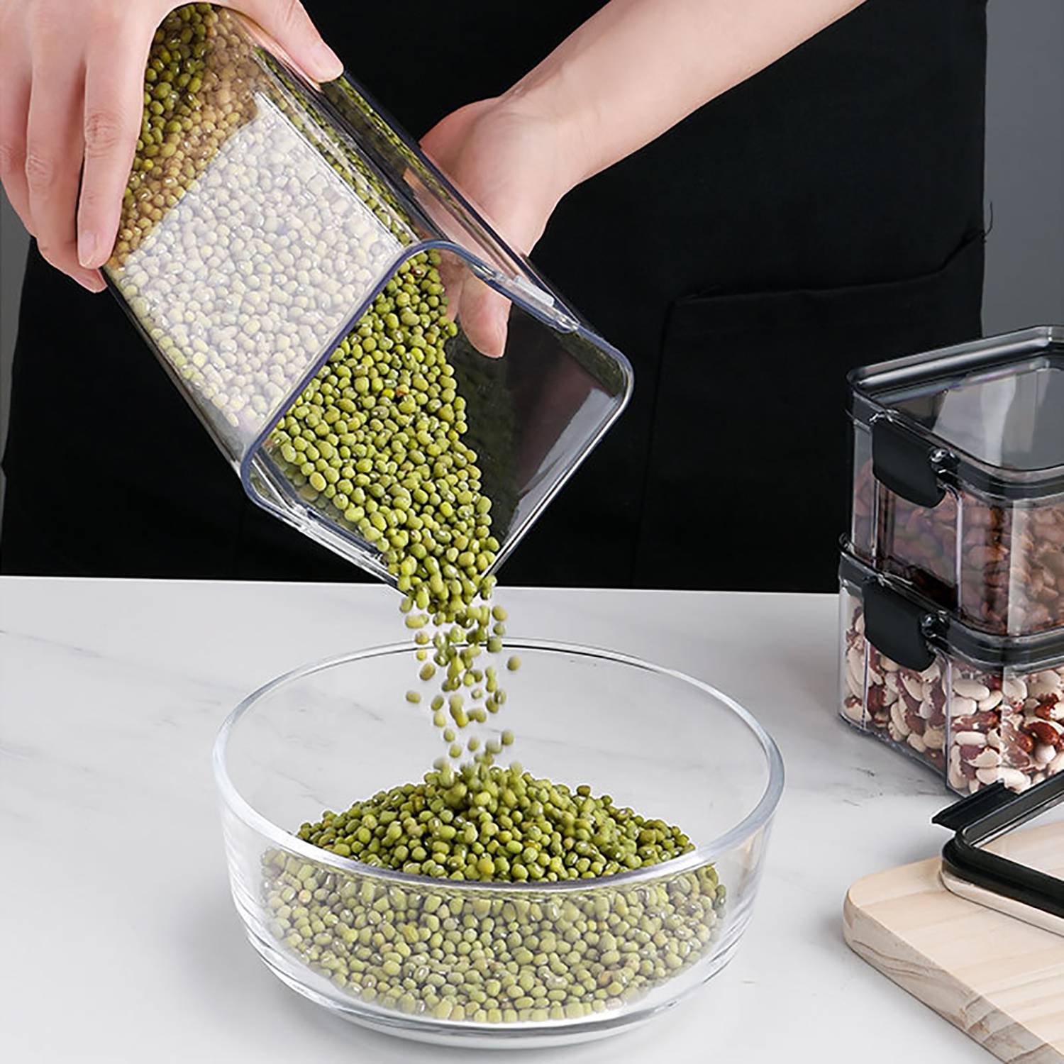 60Oz Kitchen Moisture-Proof Airtight Cereal Storage Jar 6