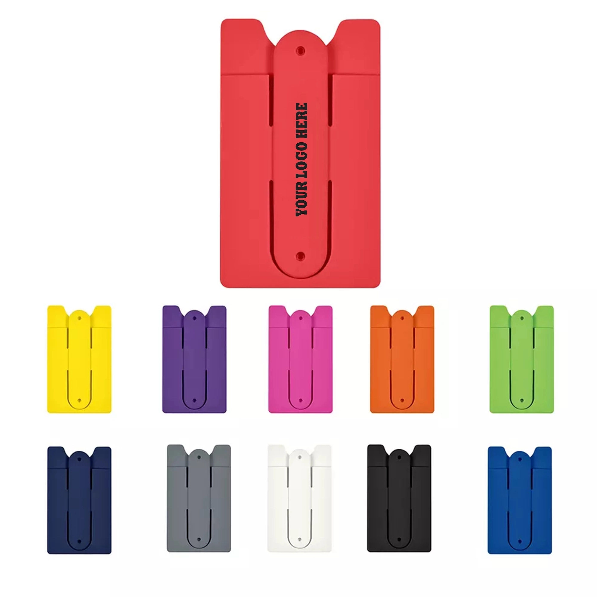 Silicone Snap Phone Stand Card Holder