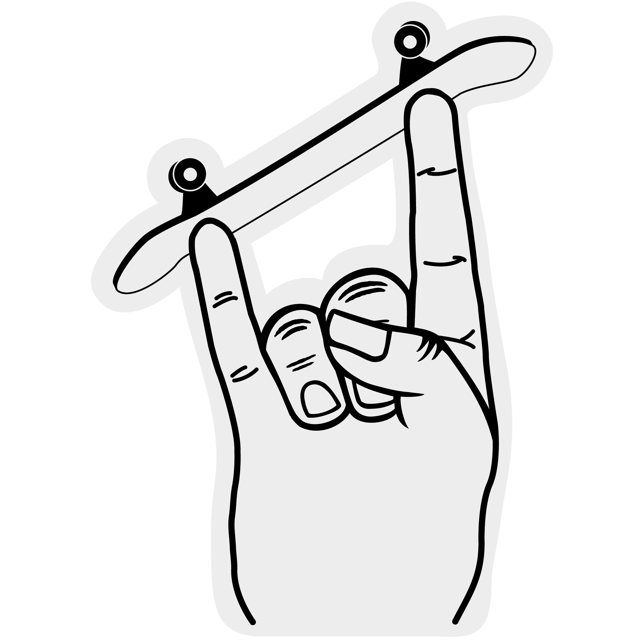 Skateboard Horn Hand 27