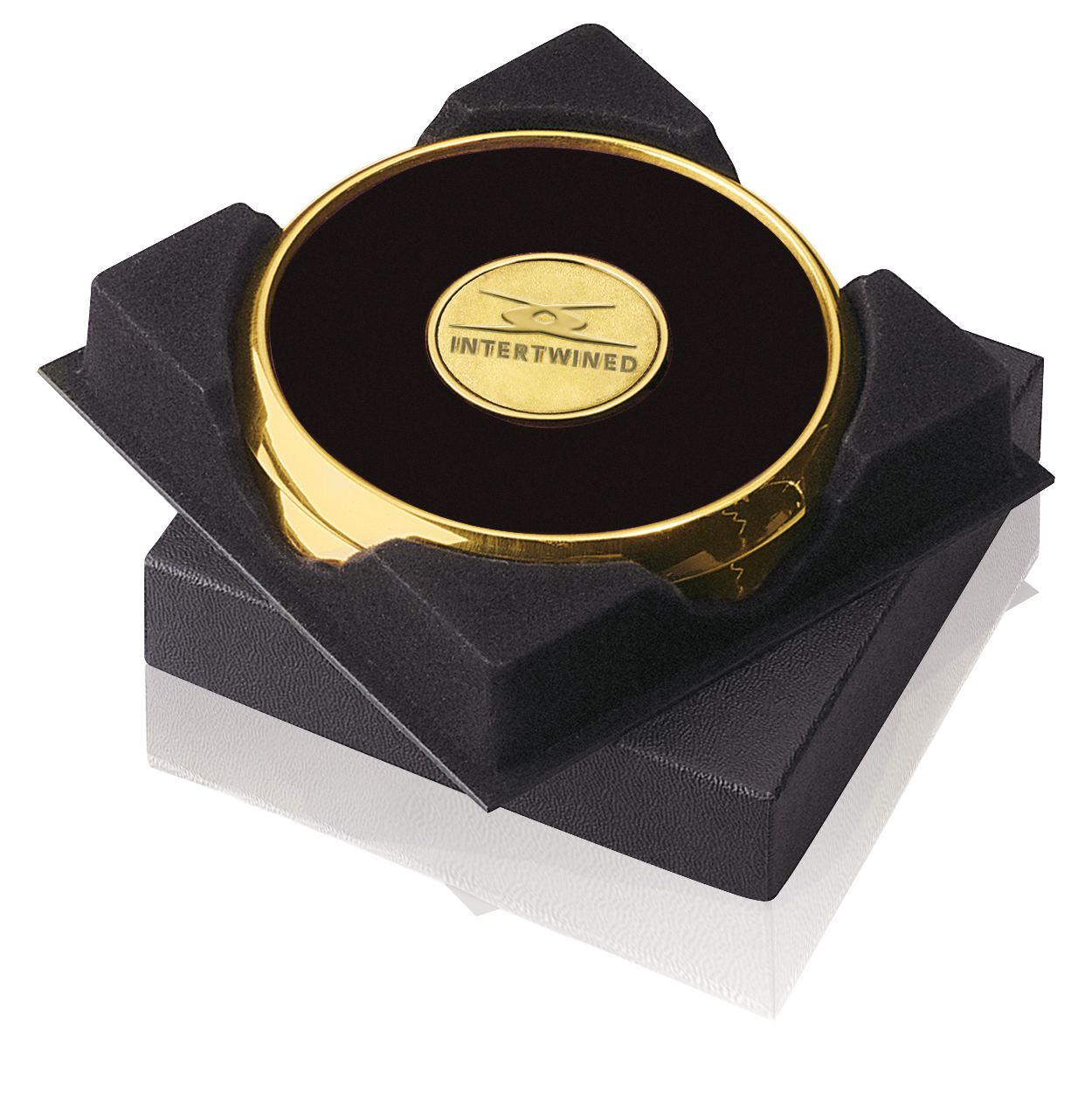 JAFFA® Two Coasters in Deluxe Black Flocked Gift Box 30